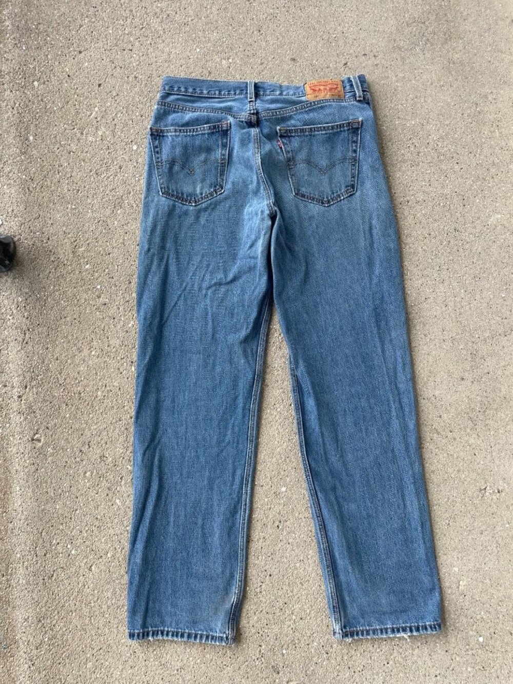 Y2K Style Levi's 550 Jeans Mens 34x34 Relaxed Distressed Low Rise Straight Leg